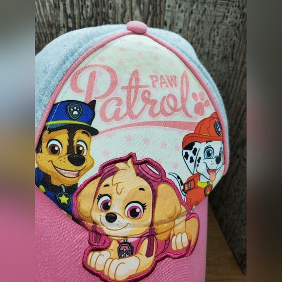 🐶 Paw Patrol Hat Cap Girls Pink Gray Graphic Nickelodeon Strapback OSFM🐶 - Picture 2 of 9